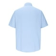 thumbnail image 3 of Summer Men's Lapel Button Short Sleeved Shirt Stripe Casual Top 2XL, 3 of 4