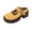 Yellow_003, variant on Women’s Closed Toe Platform Clogs, Mary Jane Style Buckle Strap Chunky Heel Mules Green 10(EU-43)