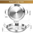 thumbnail image 5 of Inqibee Paella Pan Tri-Ply Stainless Steel,Induction Compatible,Dishwasher and Oven Safe 13 inch., 5 of 8