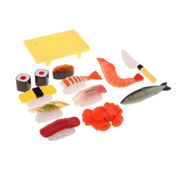 Niños cocinando sushi de plástico de alimentos accesorios de juguete para niñas pequeñas
