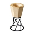 thumbnail image 2 of Candelabros de madera, candelabro de té, vela votiva, vela cónica, repisa Natural, 2 of 4