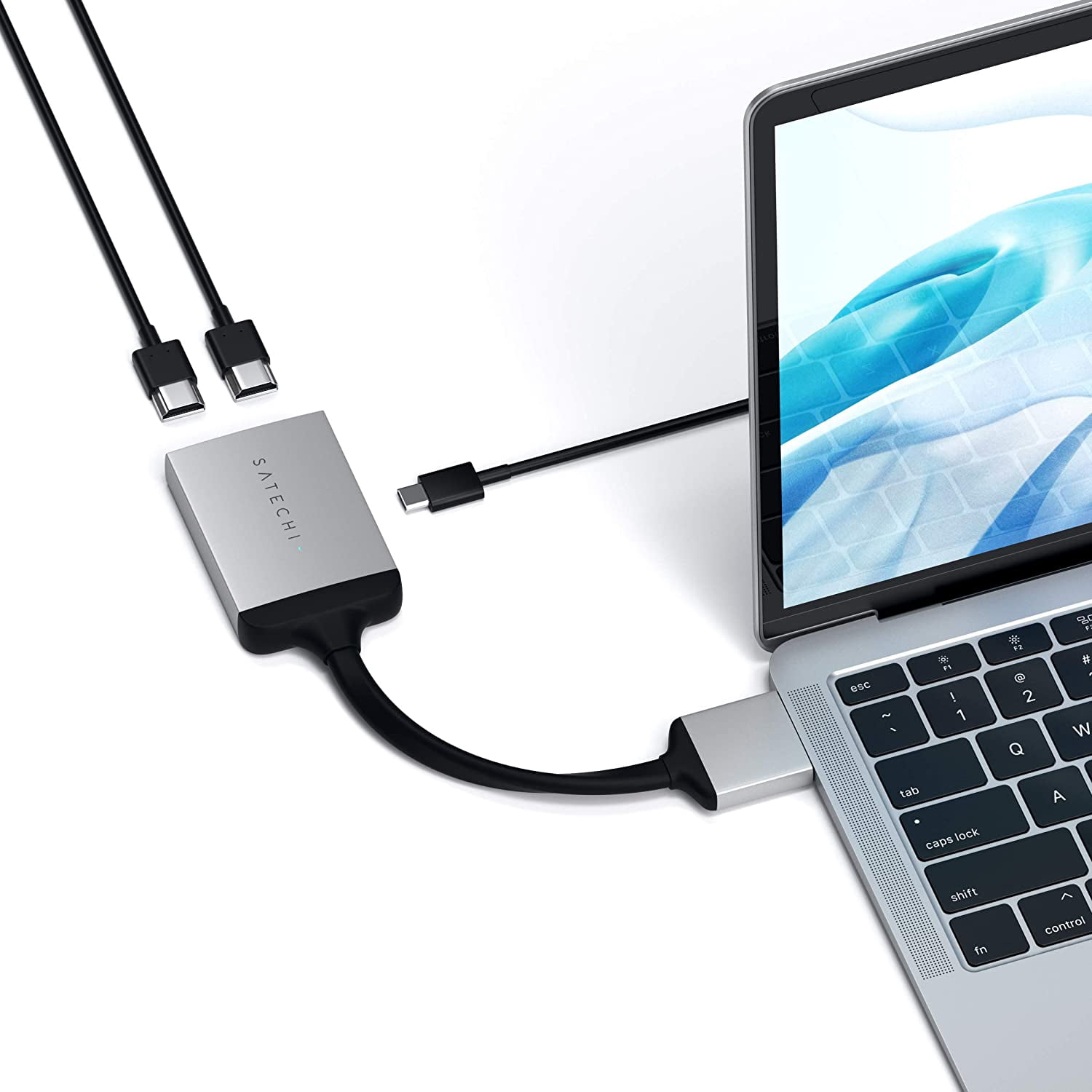 Satechi Aluminum Type-C Dual HDMI Adapter 4K 60Hz with USB-C PD Charging -  Patent Pending - Compatible with 2019/2018 MacBook Pro, 2018 MacBook Air,  2018 Mac Mini … (Silver) | Walmart Canada