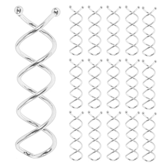 BESTYASH 30Pcs Silver Spiral Hair Clips Metal Bun Twist Pins with Nonscratch Rounded Tips for Versatile Hair Styling