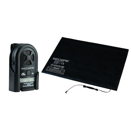 Secure Bed Alarm for Elderly Adults - Floor Mat Pressure Sensor Pad and Patient Alarm Monitor for Seniors Fall Prevention - Bed Alarms and Fall Prevention (24" x 36" Floor Sensor)