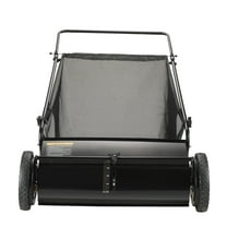 KFFKFF Lawn Sweeper Push Leaf Grass Collector 26" 7 Cu. Ft. Capacity Adjustable