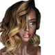 thumbnail image 3 of Pelucas con flequillo para mujer, peluca ondulada suelta para mujer, peluca negra brasileña corta ondulada rizada con raya, peluca de fibra de alta temperatura, cabello la toalla, 3 of 5