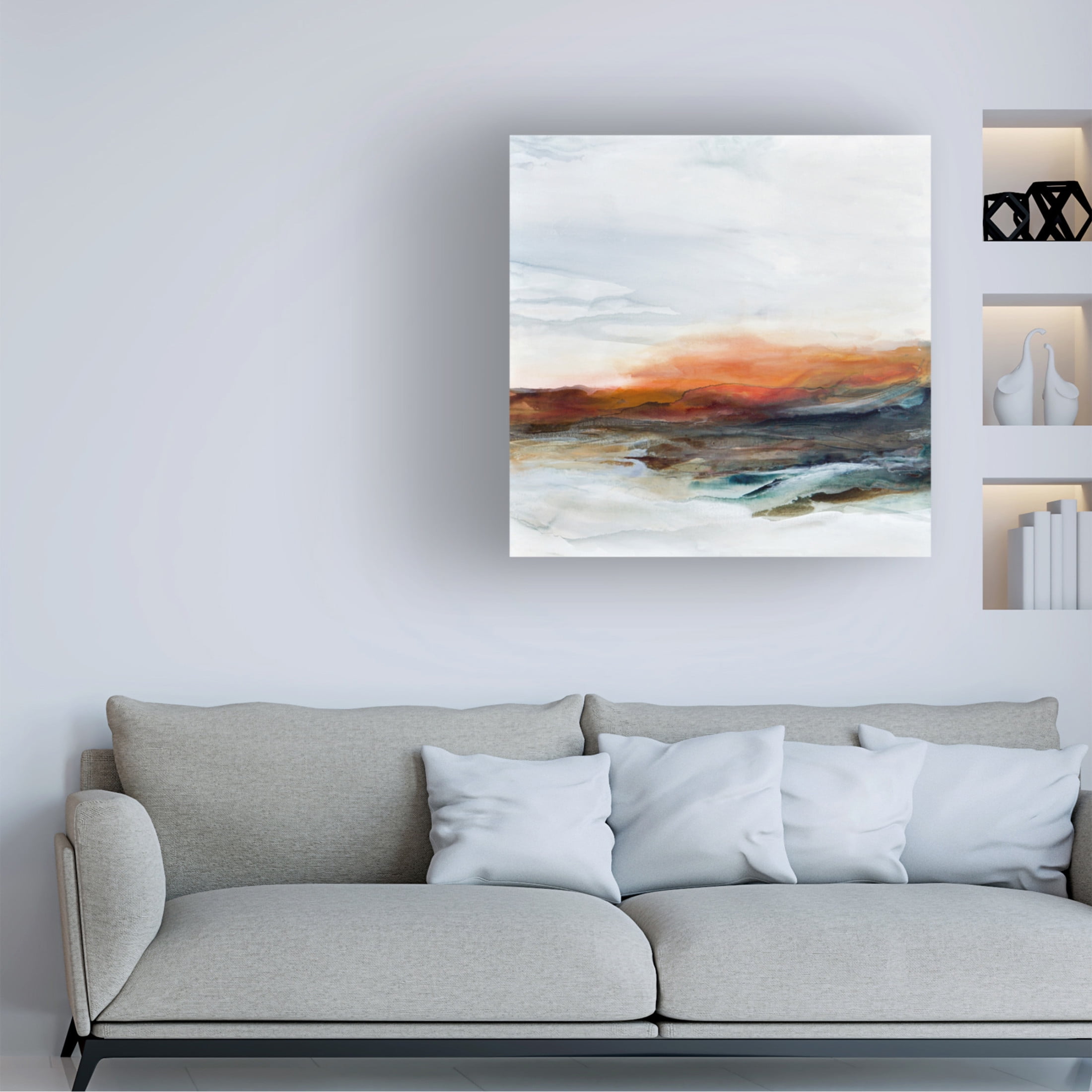Canvas Wall Art - Karen Hale 'Coastal Impressions' Wall Art for Living Room, Bedroom, or Office Décor by Trademark Fine Art - 24 x 24 Inches