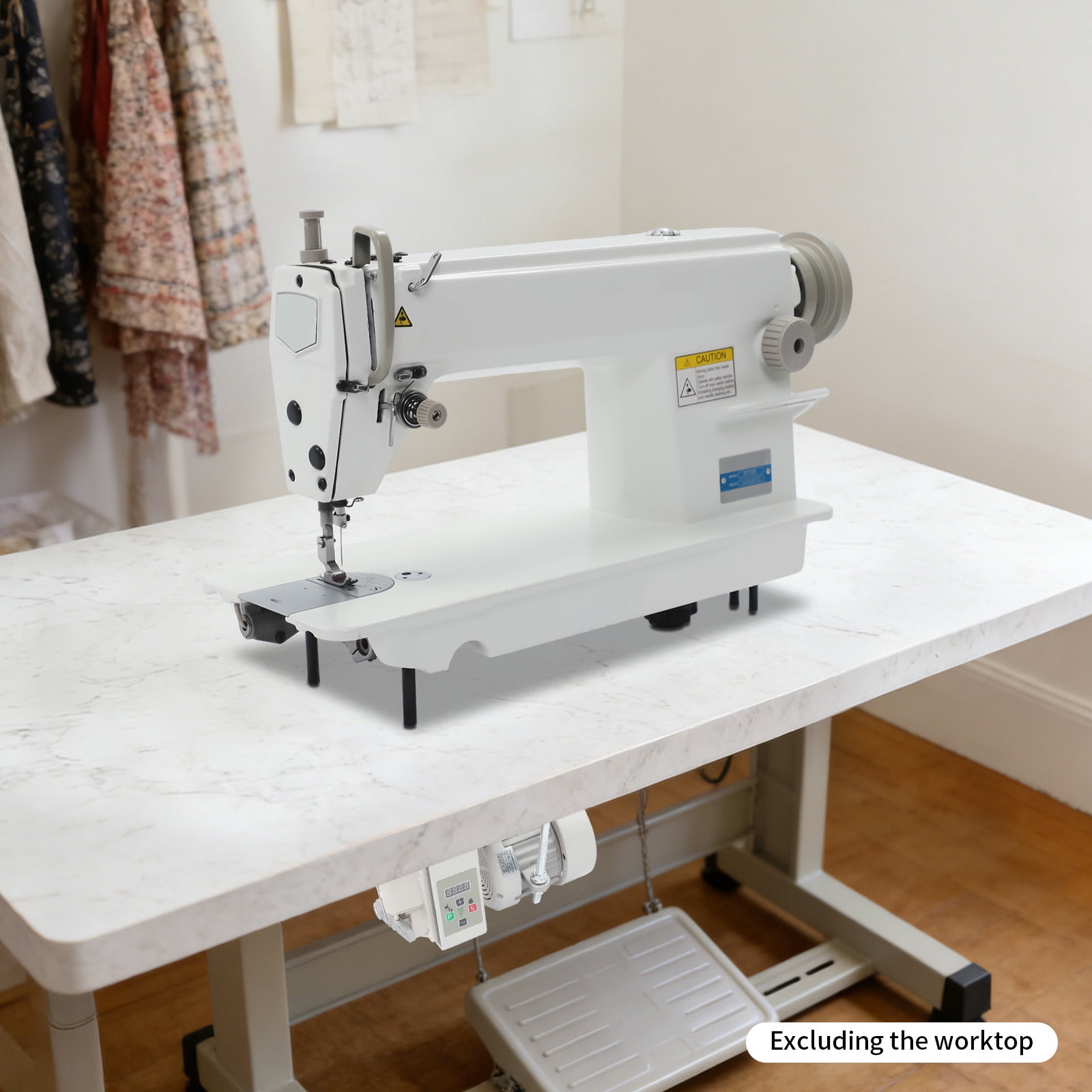 110V Commercial Sewing Machine with Motor Industrial Upholstery Sewing 550W