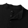 thumbnail image 4 of Turilly Men's Sweater Henley Neck Button Placket Pullover Sweater with Ribbed Cuffs Casual Essential Top, 4 of 7