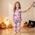 thumbnail image 2 of CAUYDY Girls Boys Halloween Pajamas 2 Piece Graphic Long Sleeve Long Pants Pajama Set Kids Cute Pj Soft Holiday Sleepwear,4-5 Y, 2 of 9