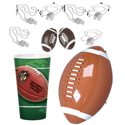 Football Fan Party Cheering Supply 4pc Party Pack, Green White Brown