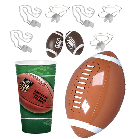 Football Fan Party Cheering Supply 4pc Party Pack, Green White Brown
