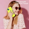 thumbnail image 6 of Compatible with iPhone 13 Case 6.1, Slim Liquid Silicone 3 Layers Full Covered Soft Gel Rubber Case Cover 6.1 inch-Fluorescent Yellow, 6 of 11