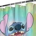thumbnail image 3 of Waterproof Cartoon Movie Shower Curtain for Cartoon Lovers,36x72 Inch Polyester Unique Cartoon Shower Curtain for Bathroom Hotel Home Bathtub Accessories Decor with 7 Plastic Hooks, 3 of 6