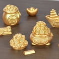 thumbnail image 2 of Auspicious Imitation Gold Ingot Ornament Plastic Mascot Display Crafts Home Decor Gold Acrylic Ice Fake Plastic Gold Nuggets Gold Rocks Gems Marble Vases Fillers Table Scatter Decoration, 2 of 8