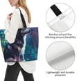 thumbnail image 3 of Easygdp Colorful Plant Wolf Bolsas Tote para Mujer, Bolsos de Hombro para Viaje, Bolsos de Mano de Gran Capacidad para Compras y Trabajo, 3 of 8