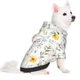 thumbnail image 2 of Honeii Watercolor Floral A Print Small Dog Hoodies Pet Hooded Sweatshirts Fall Winter Puppy Cat Sweaters Warm Clothes for Small Dogs Outfits Costume-Small, 2 of 7
