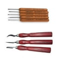 thumbnail image 1 of Dockyard Micro Wood Carving Chisel Tools (1.5mm) & 3pc. Mini Detail Chip Wood Carving Knives, 1 of 1