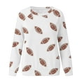 thumbnail image 4 of Bovemsi Sweatshirt for Women Sequin Football Rugby Graphic Print Sunday Casual Long Sleeve Crewneck 2025 Fall Pullover Fall Sweatshirts, 4 of 4