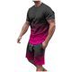 thumbnail image 1 of Mens Pantalones Casuales Cuello Redondo Impresión de Manga Corta Blusa Y Pantalones Cortos Traje, Pantalones de Traje para Hombres, 1 of 5