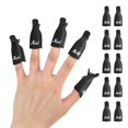 thumbnail image 1 of (negro) 10 piezas de plástico acrílico Nail Art Soak Off Cap Clip UV Gel Removedor de esmalte Herramienta de envoltura Gel Removedor de esmalte de uñas Clips para eliminación de uñas Clips de remojo W, 1 of 5