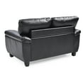 thumbnail image 6 of Glory Furniture Gallant Faux Leather Loveseat in Black, 6 of 6