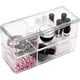 thumbnail image 1 of Acrylic Clear Cosmetic Organizer Double Layer Cotton Swab Container (6 Compartments), 1 of 5
