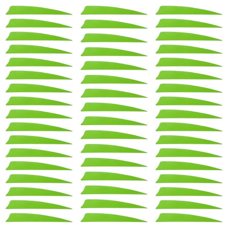 Uxcell Arrow Vanes Arrow Fletching 5 Shield Shape Turkey Feathers for Hunting DIY Shooting(Apple Green Pack of 50)