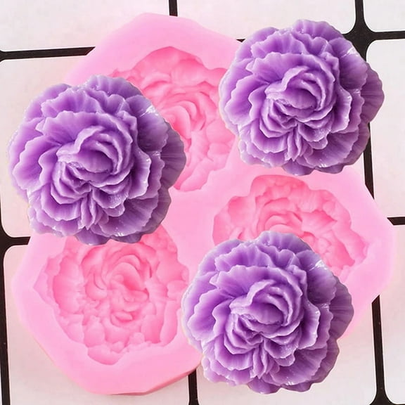 Peony Flower Silicone Mold Wedding Cupcake Topper Fondant Cake Decorating Tool