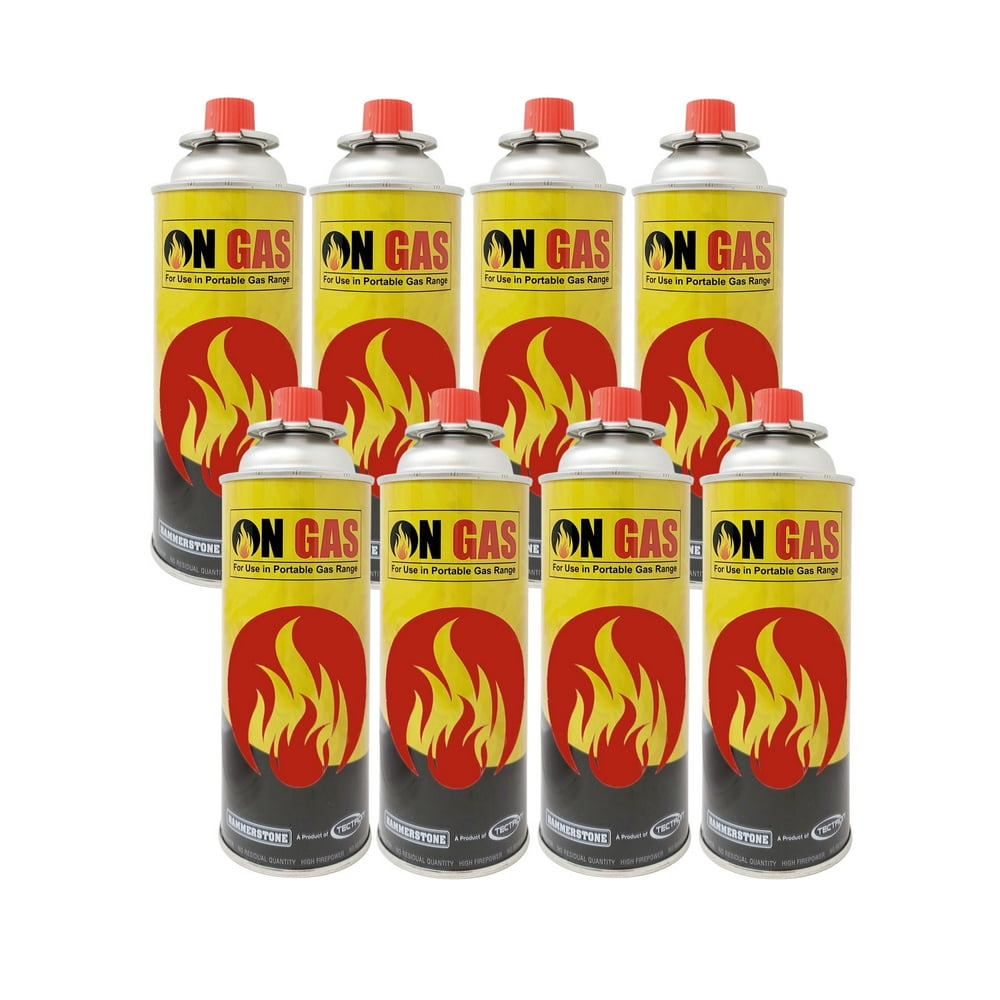 On Gas Butane Set of 8 Fuel Canisters 8 Cans