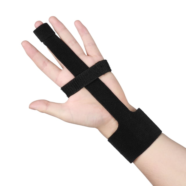 Último producto combinado de órtesis para dedos con placa de acero y protector de dedos negro mejorado de FBA Boutique