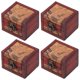 thumbnail image 1 of Set of 4 Small Antique Wooden Boxes, Vintage Wooden Storage Case for Storing Jewelry and Treasures, 1 of 4