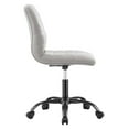 thumbnail image 3 of Modway Ripple Armless Vegan Leather Office Chair in Black Light Gray, 3 of 9