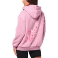 thumbnail image 3 of Breast Cancer Awareness Zip Up Hoodie Women Oversized Graphic Hooded Jackets Casual Fall Preppy Long Sleeve Sweatshirts, 3 of 7
