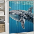 thumbnail image 6 of Orinice Whale Stuffed Animal Blue Background Bathroom Decor Set with Hooks - Colorful Luxurious Graphic Polyester Fabric Shower Curtain - Home Bathtubs Decoration 36x72, 6 of 7