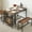Retro color, variant on Zzistar 3-Piece Rectangular Dining Table Set for 4 with Wine Rack, Storage Shelf and 2 Benches, Kitchen Table Set for Small Spaces
