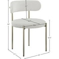 thumbnail image 3 of Meridian Furniture Beacon Cream Boucle Fabric Dining Chair, 3 of 8