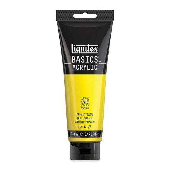 Liquitex BASICS Acrylic Color, 250ml, Primary Yellow