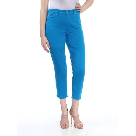 RALPH LAUREN Womens Blue Skinny Crop Curvy Jeans  Size: