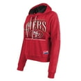 thumbnail image 2 of Women's New Era Scarlet San Francisco 49ers Boxy Pullover Hoodie, 2 of 5