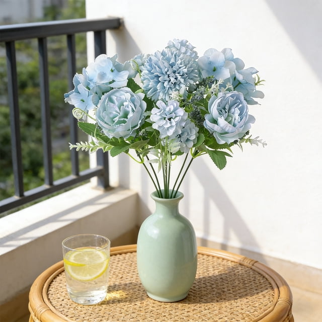 Artificial Rose Decor Bouquet Ideal Esthetic Floral Arrangements Decor For Mom's Day Wedding Living Room Holiday Or Everyday Decorations
