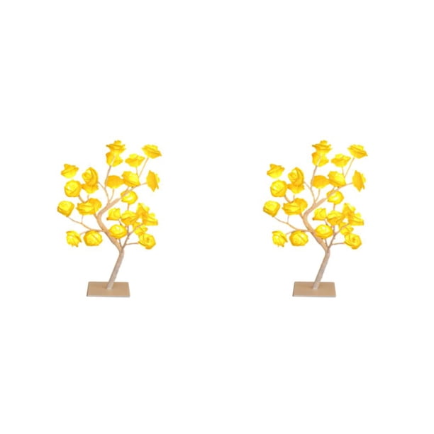 Wosthever Luces de decoración de habitación ABS - Luces de árbol de rosas simuladas - Decoración del hogar Un regalo único y hermoso Tipo7 2Conjunto