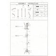 thumbnail image 2 of Frenchi Home Furnishing Metal Coat Rack, 2 of 4