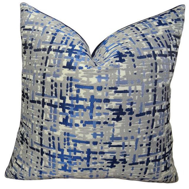 Plutus Abstrait Plaid Coussin à la Main, (12" x 25")