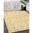thumbnail image 3 of Ahgly Company Machine Washable Indoor Rectangle Contemporary Brown Gold Area Rugs, 8' x 12', 3 of 7