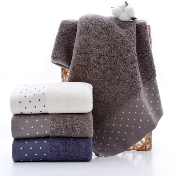 Xuniizn Bath Towel and Wash Cloths Set: 1* Hand Towel, cotton, Highly Absorbent & Fade Resistant