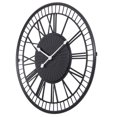 thumbnail image 2 of Utopia Alley Oversized Roman Round Wall Clock, 28" Diameter, Matte Black finish, 2 of 13