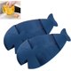 thumbnail image 1 of Guantes de horno pequeños resistentes al calor Shaofei forma de pez TPR azul oscuro, 1 of 5
