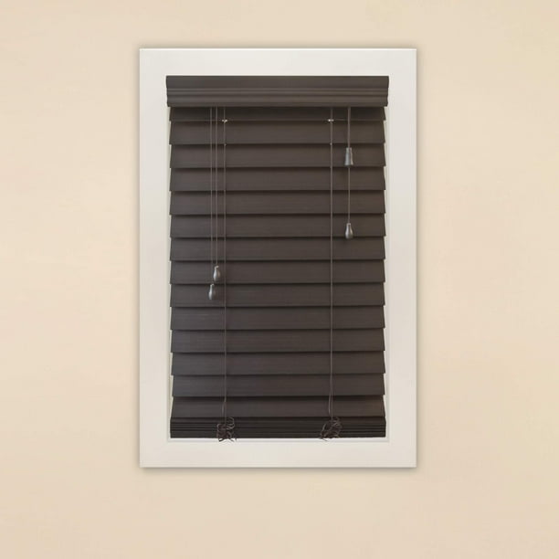 Cordless blinds add a cleaner look and are safer for children and pets. richfield studios 2 5 faux wood blinds espresso