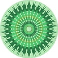 thumbnail image 1 of Ahgly Company Machine Washable Indoor Round Transitional Green Area Rugs, 3' Round, 1 of 7